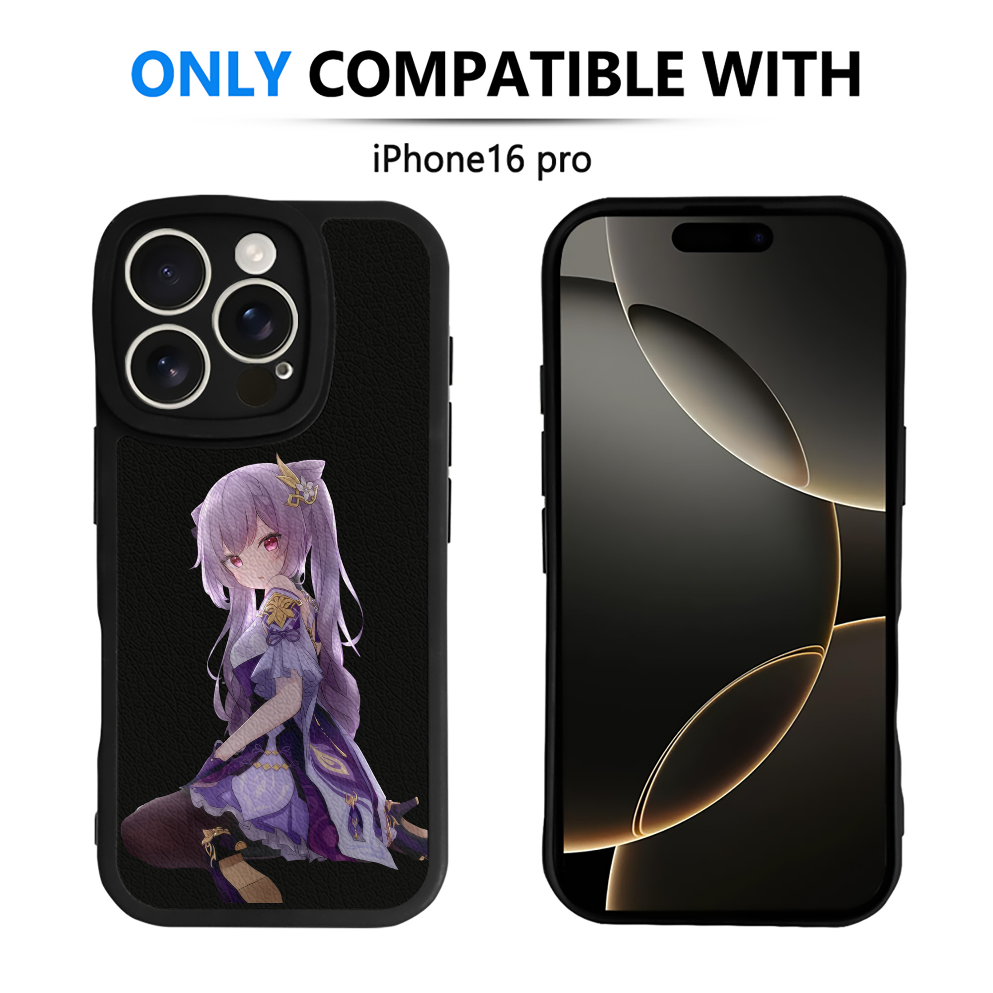 げんし神 刻晴 こくせい genshin Kokusei 【iPhone 16シリーズ対応】シリコンスマホケース（レザー調） 材質：シリコン
